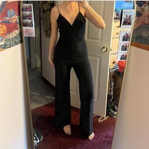 Charlotte Russe Black Spaghetti Strap Jumpsuit